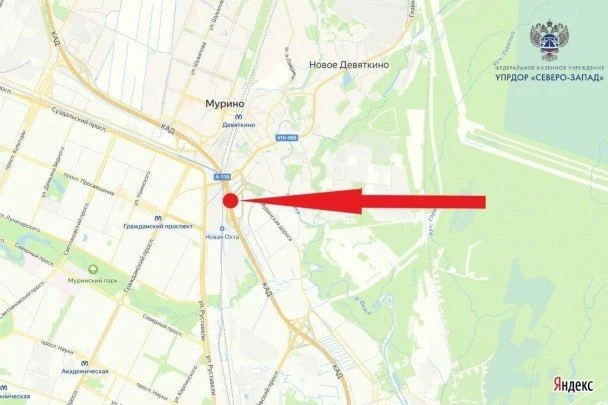 На КАД у Мурино почти на неделю перекроют две полосы