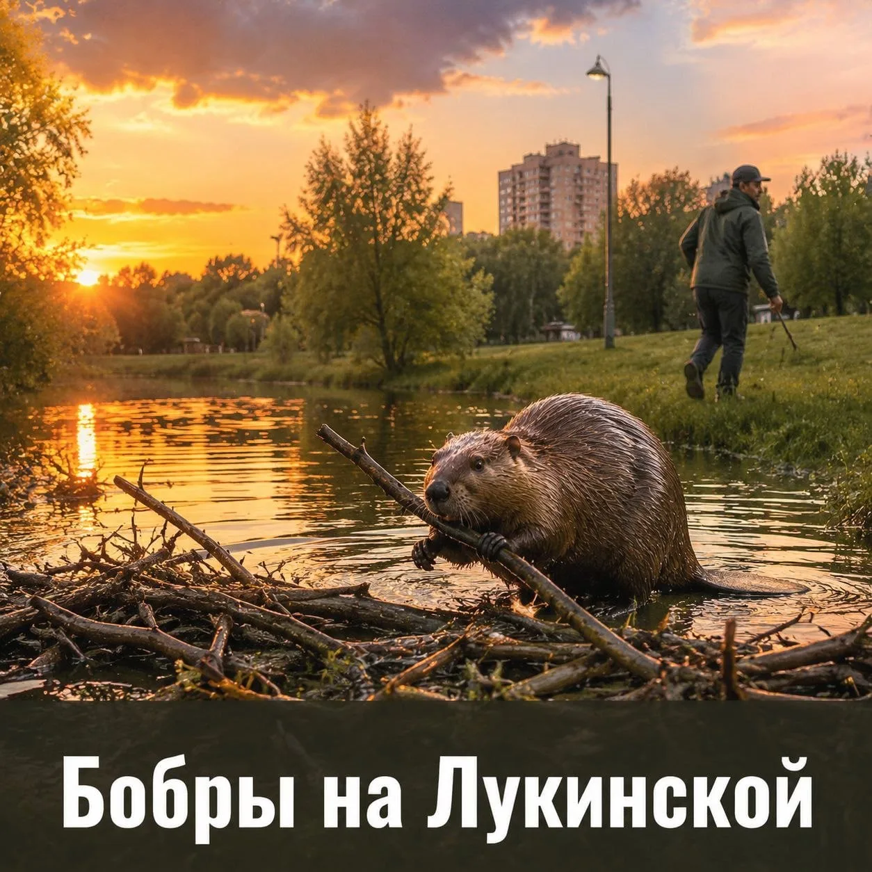 В парке на Лукинской улице живут бобры — и кто-то раз за разом разрушает их плотины. Ме...
