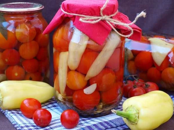ПОМИДОРЫ ЧЕРРИ МАРИНОВАННЫЕ С БОЛГАРСКИМ ПЕРЦЕМ