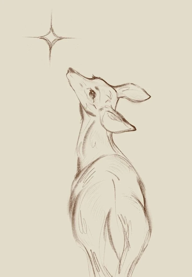 Рисую оленя.