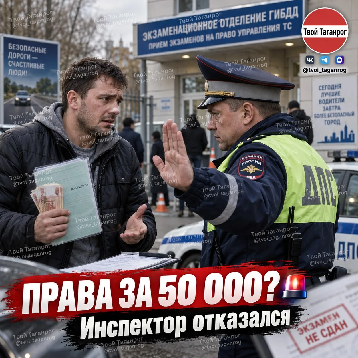👮‍♂ Азовчанин не сдал на права и попытался их купить