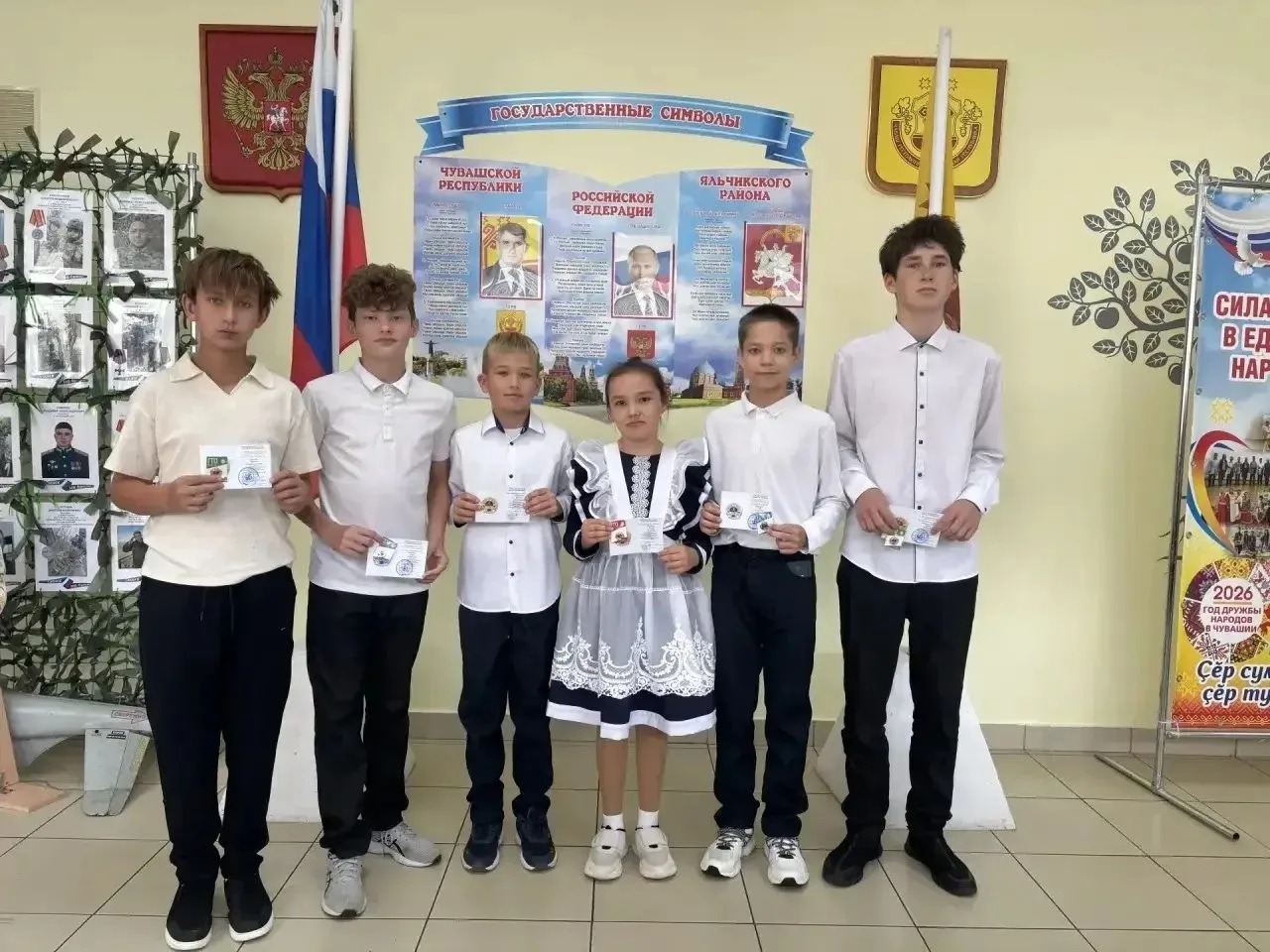 Торжественное вручение значков ГТО прошло сегодня в Новобайбатыревской школе!