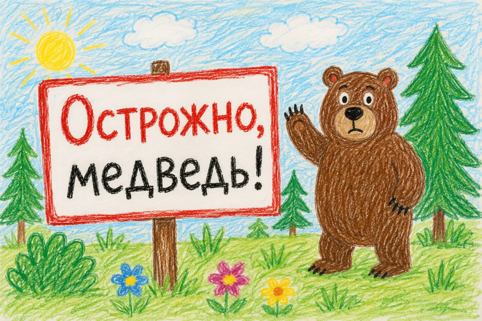 🐻 Осторожно, медведи! Важное предупреждение для туристов и гостей Прибайкалья