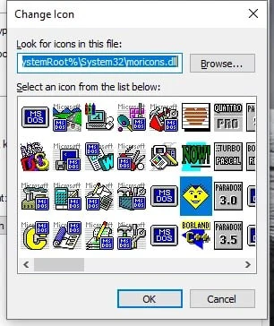 •  Немного оффтопа: в недрах Windows до сих пор живут иконки начала 90-х, которые относятся к старым