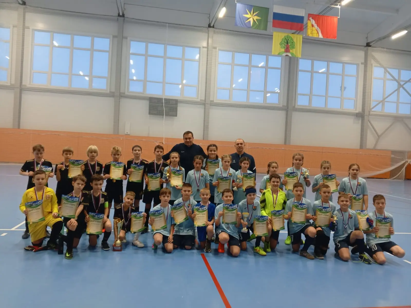 Воронежская область , поселок Углянец . Новогодний турнир по мини-футболу . Первое мест...