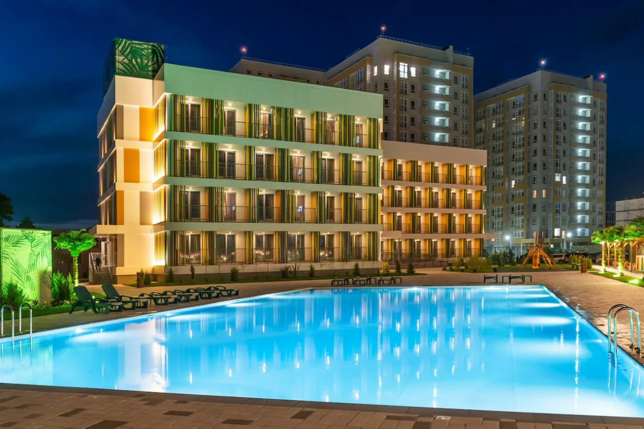 ☀️Джамайка 4*
📍Анапа, Пионерский пр-кт
🛠Постройка 2019 года
🌊100м от моря
🏊открытый бассейн
♨️те