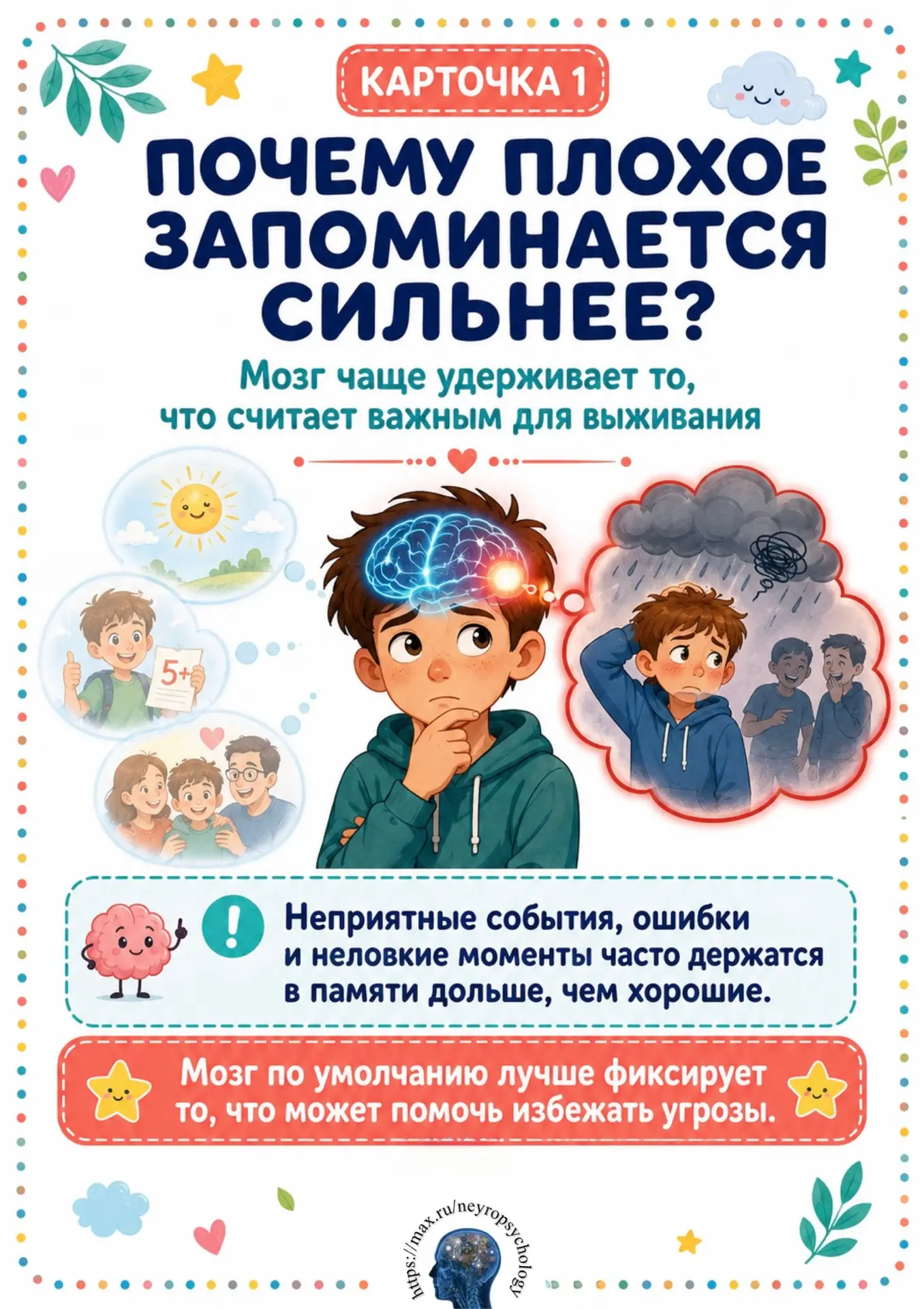 🧠 Почему плохое запоминается сильнее хорошего?