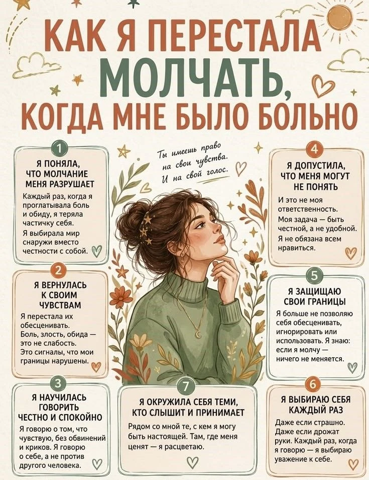 Как я престала молчать, когда мне было больно‼️