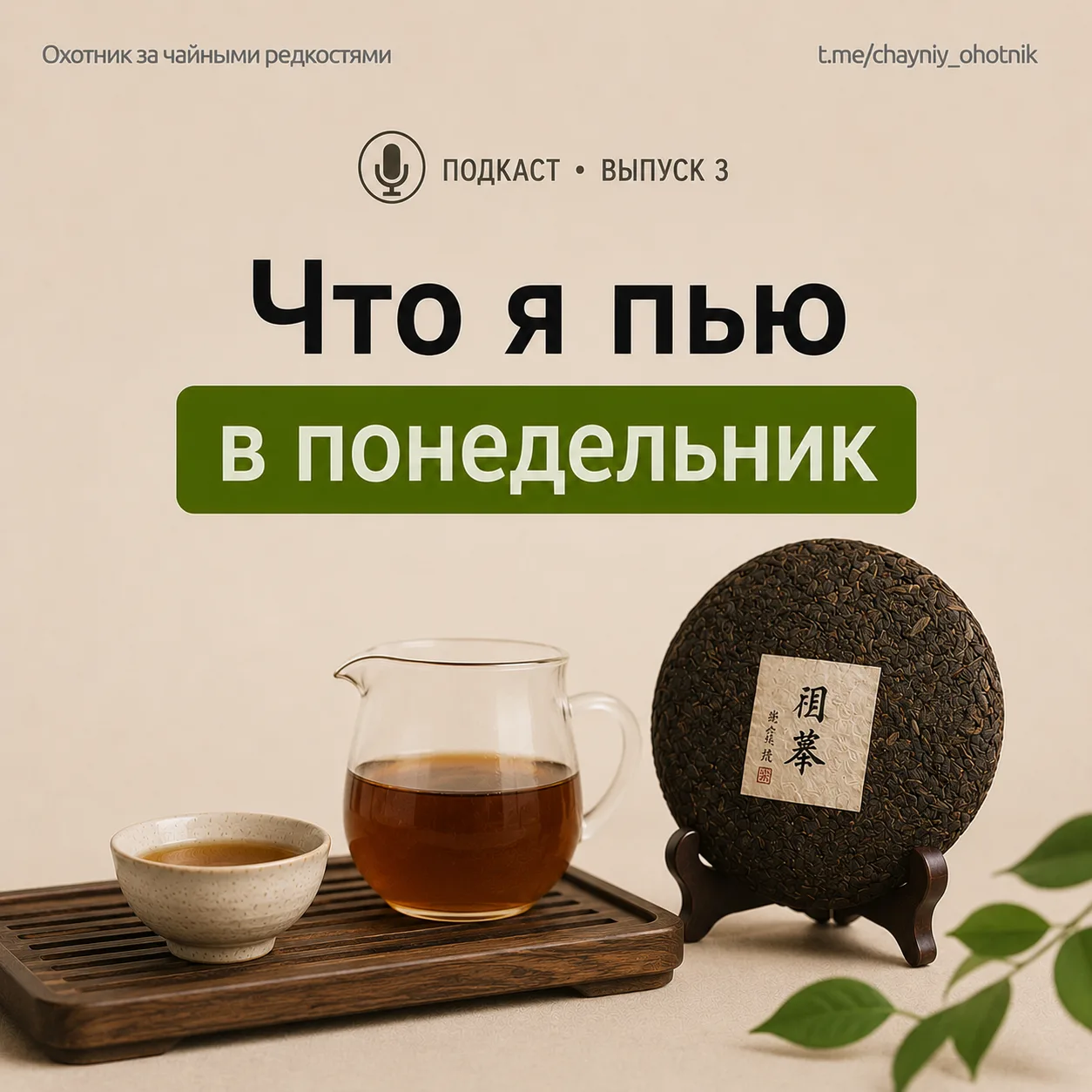 🎧 Третий выпуск чайного подкаста — в эфире

Виктор рассказывает, что он пьёт в понедельник утром. С