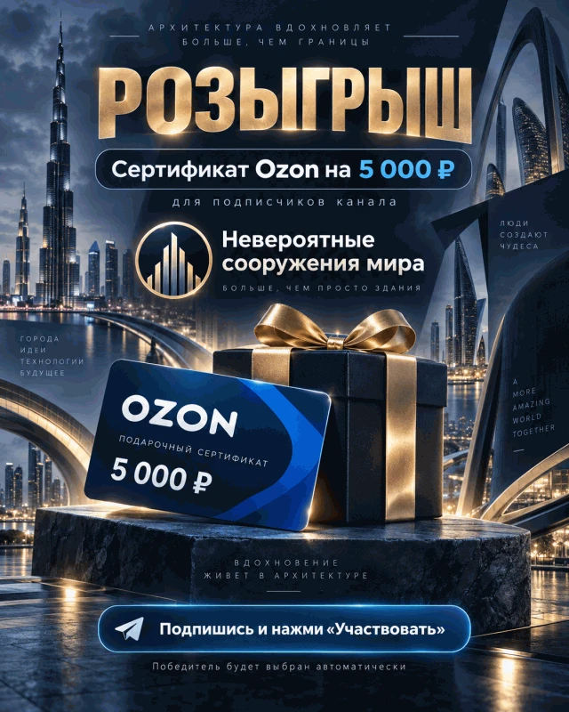 🎁 Подарок для подписчиков канала «Невероятные сооружения мира»!