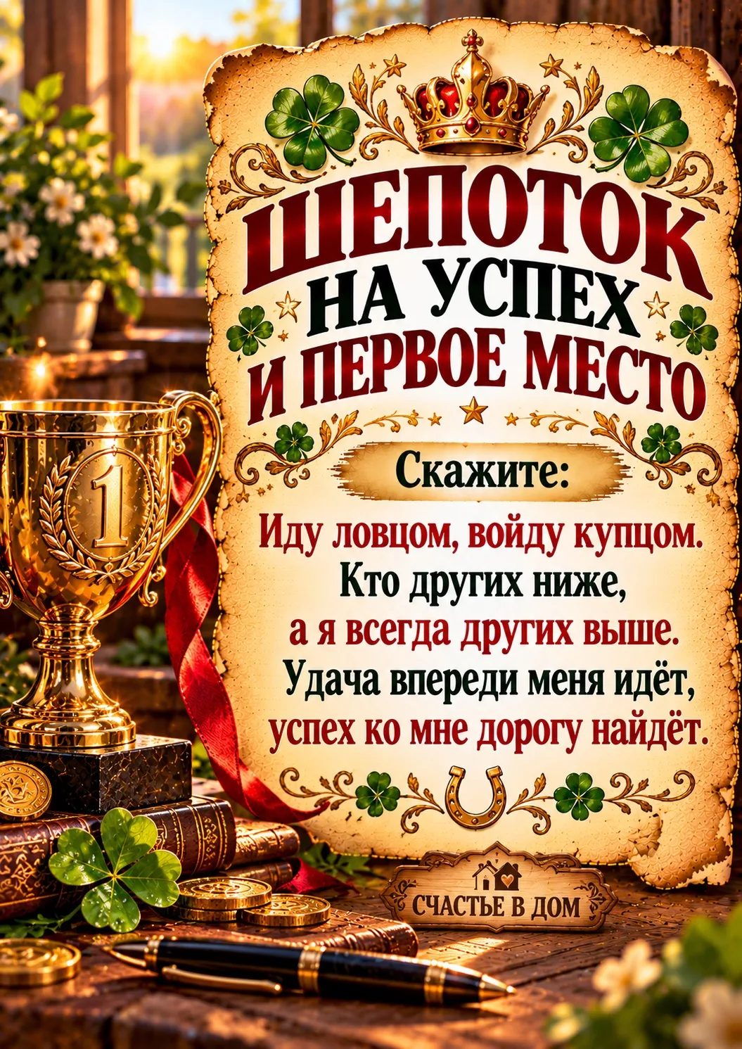 ✨ Когда хочется почувствовать уверенность, привлечь удачу и удачно выйти из важного дел...