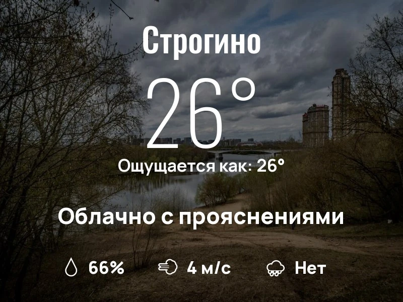 Что с погодой в Строгино?
