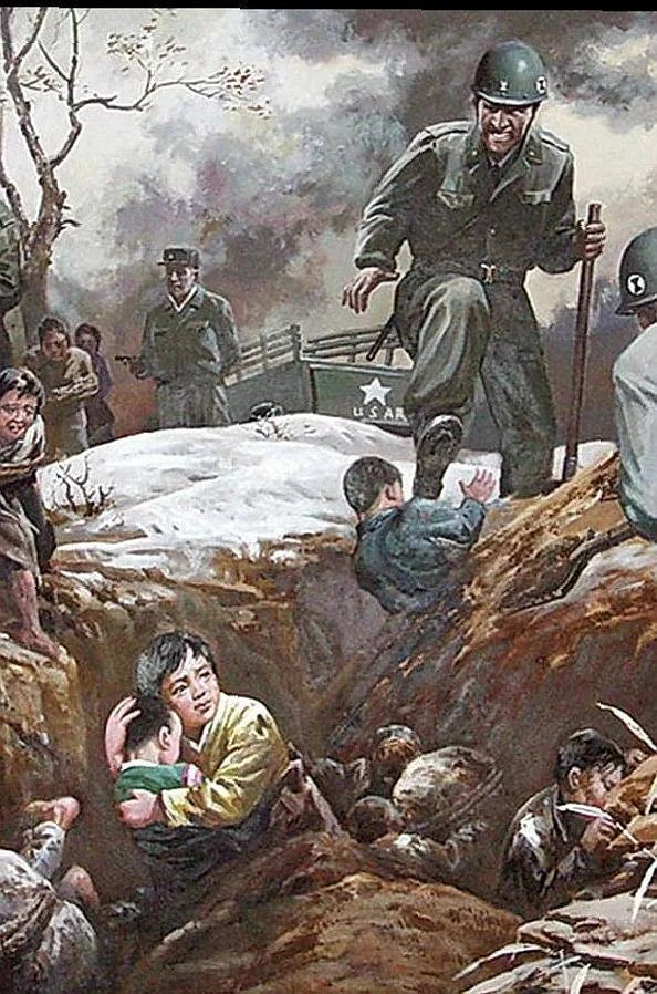 🚫🇺🇸Анти-американские плакаты времён Корейской войны, 1950-е годы.