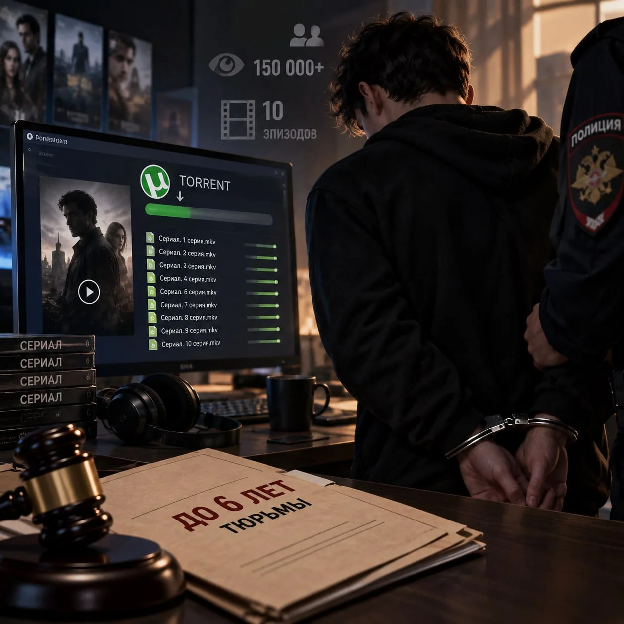 🤯 До 6 лет тюрьмы грозит россиянину за слив российского сериала на торренты