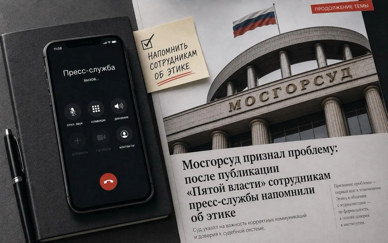 ⚖️ После публикации «Пятой власти» в Мосгорсуде провели служебную беседу с сотрудниками пресс-службы