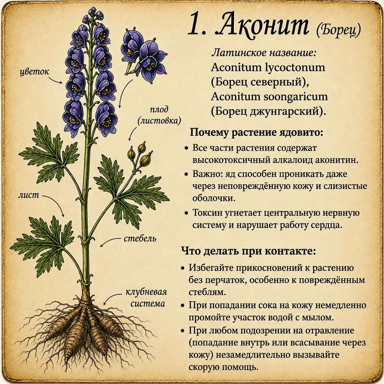 🌿 Осторожно: ядовитые растения!

Летом мы проводим много времени на природе: отдыхаем на даче, гуля