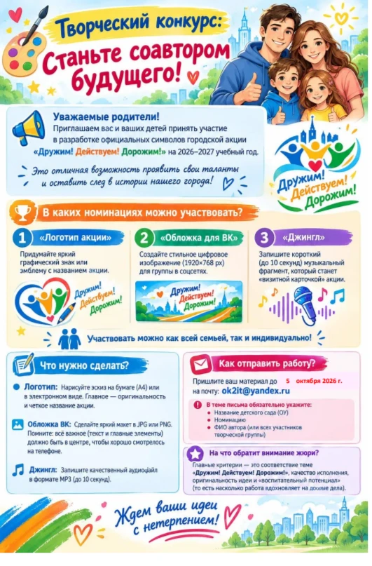 Приглашаем вас и ваших детей принять участие в разработке официальных символов городско...