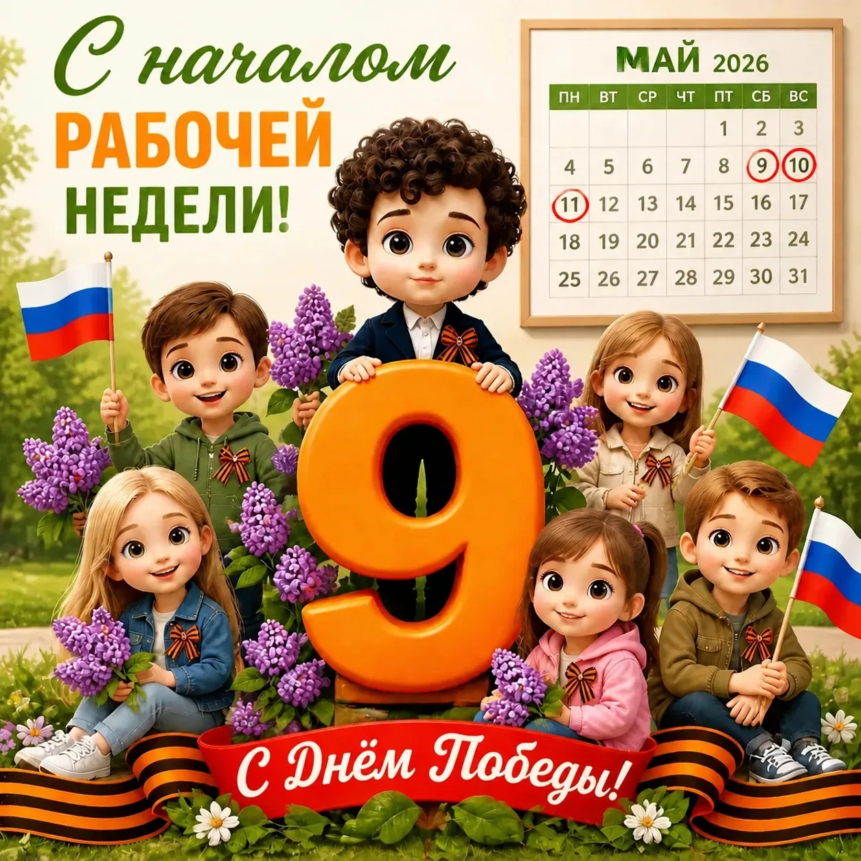 🗓 Первая неделя мая: самая важная неделя в году 🌿✨ 
Здравствуйте, дорогие наши родители, бабушки и