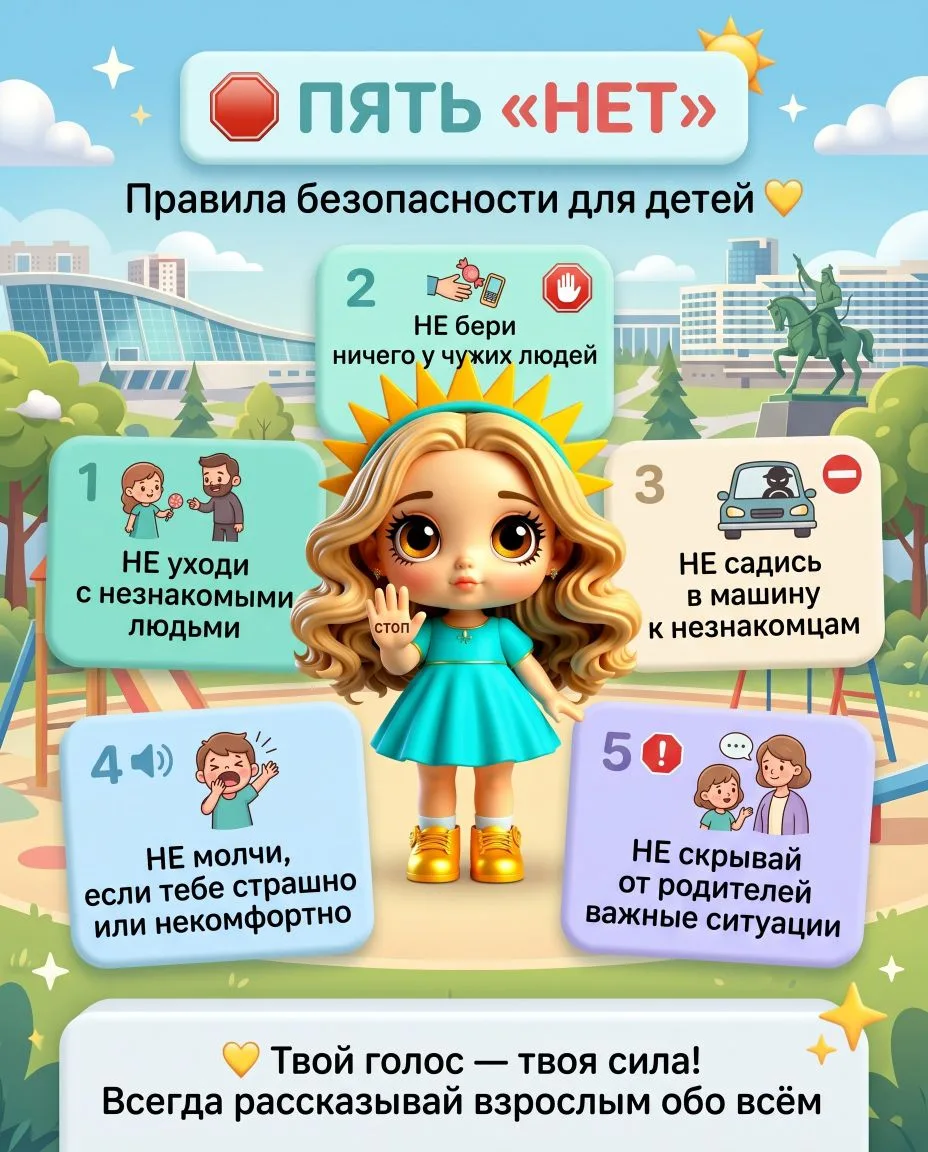 💥 ПЯТЬ ВАЖНЫХ «НЕТ» ДЛЯ БЕЗОПАСНОСТИ ДЕТЕЙ 🌿