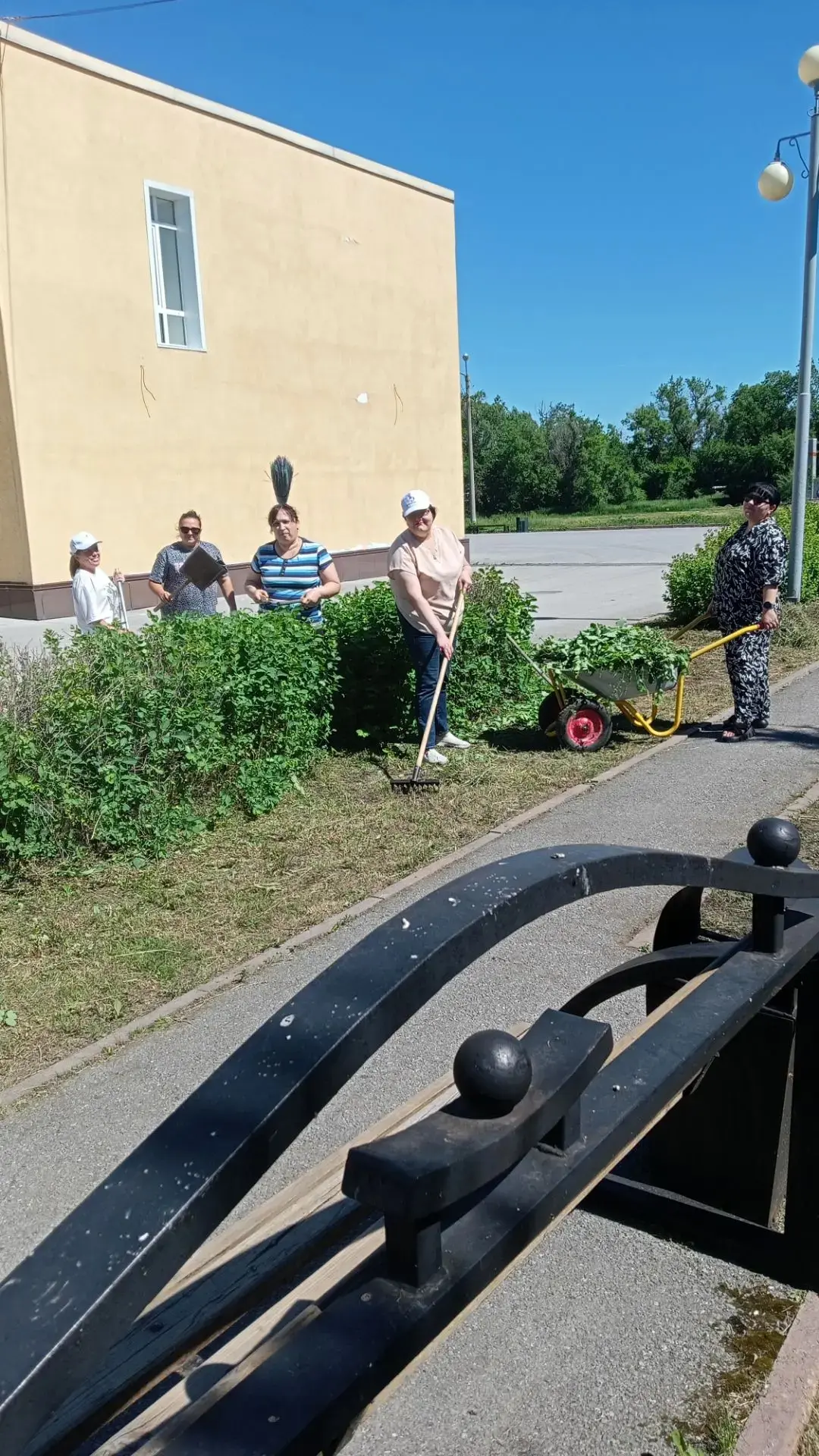 ￼ Коллектив Районного Дома Культуры и модельной библиотеки дружно вышли на летний субботник!!!

￼При