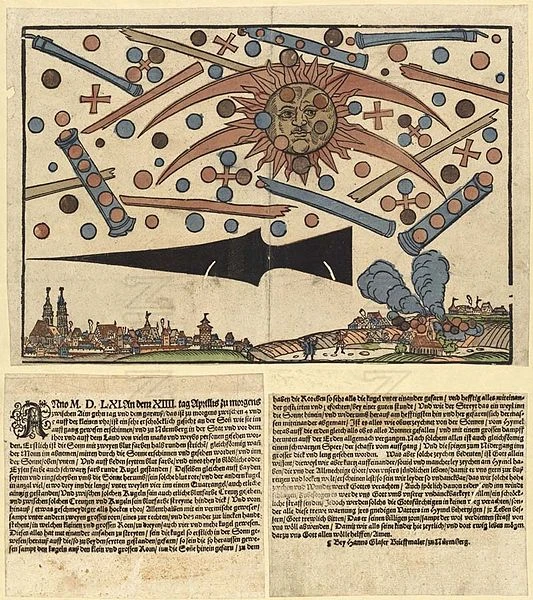 14 апреля 1561 года над Нюрнбергом разыгралось небесное представление, которое до сих пор всплывает 