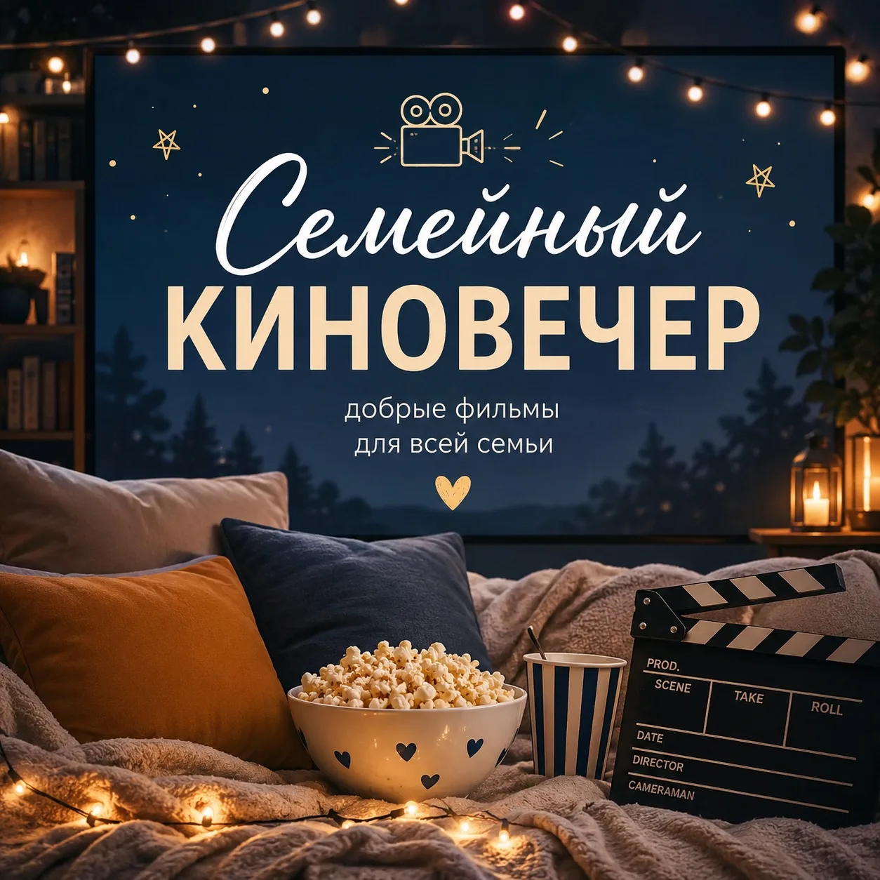 🎬 Семейный киновечер.

Хорошее кино — это отличный повод провести вечер вместе. Иногда достаточно в