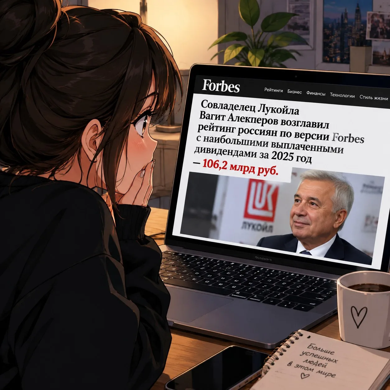 Совладелец Лукойла ⛽️ Вагит Алекперов возглавил рейтинг россиян по версии Forbes с наиб...