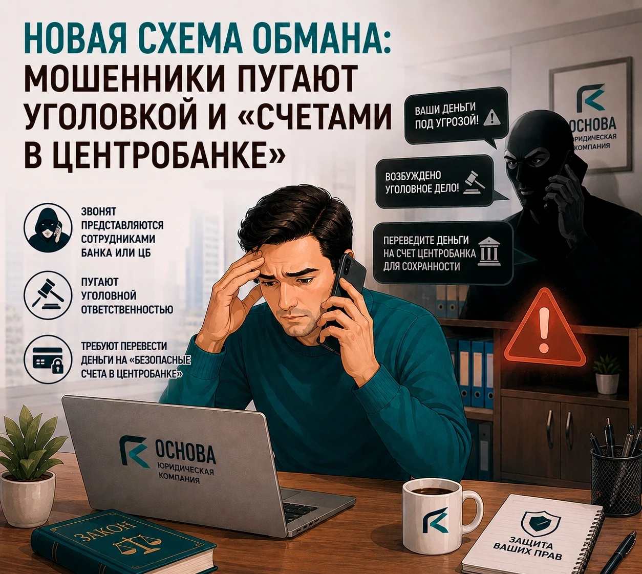 🚨 Новая схема обмана: мошенники пугают уголовкой и «счетами в Центробанке»