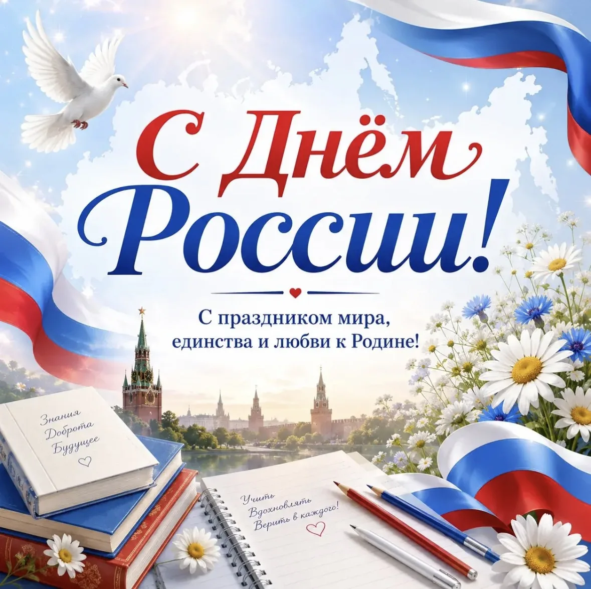 Дорогие подписчики, поздравляем вас с Днём России! 🇷🇺

Этот праздник напоминает нам о любви к Роди