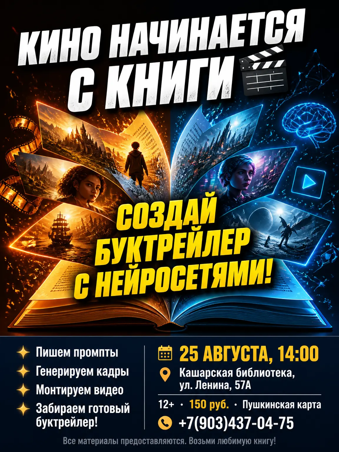 25 августа в 14:00 в Кашарской центральной библиотеке мы будем творить магию: превращат...