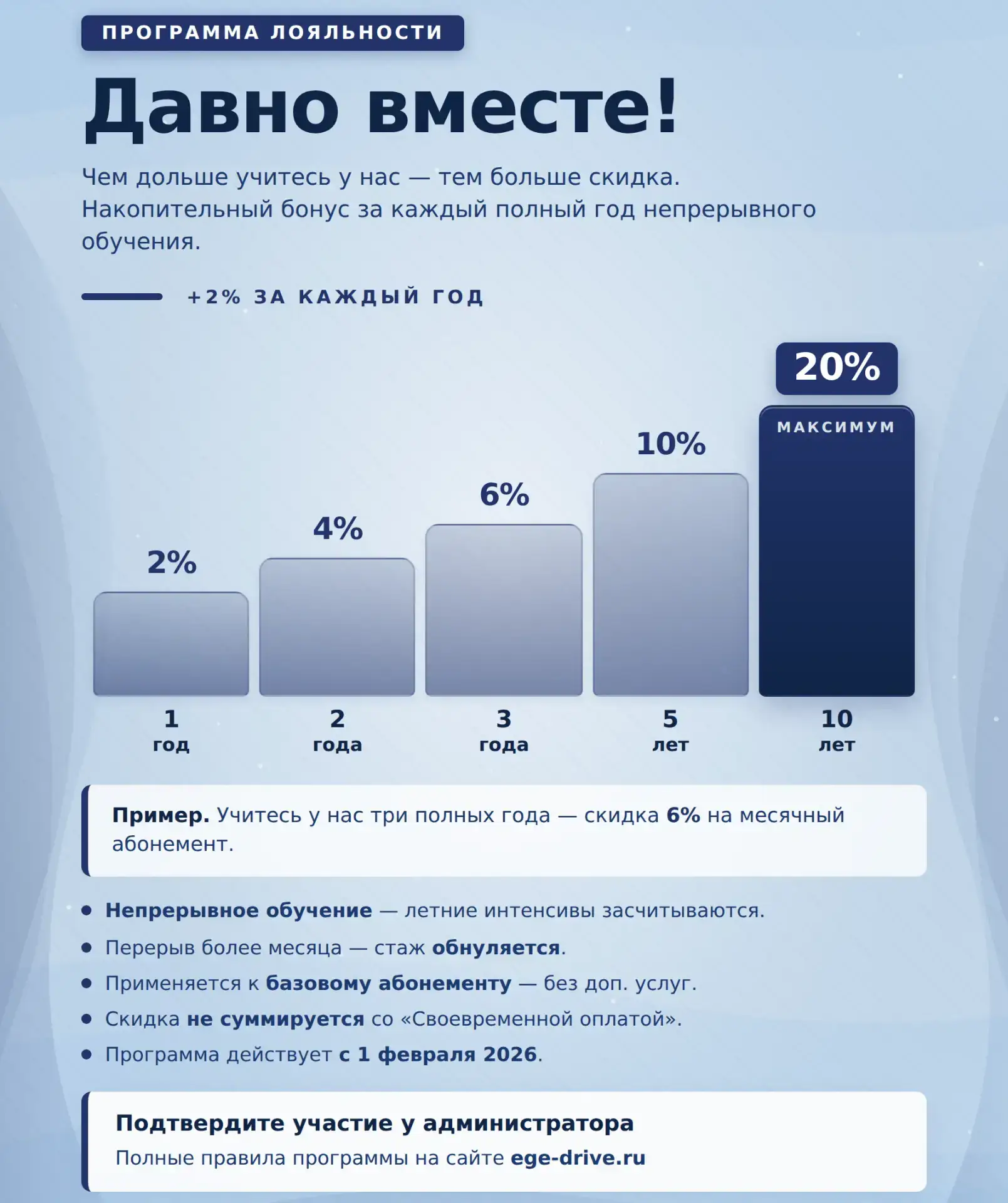 💙 Давно вместе? Получайте больше!