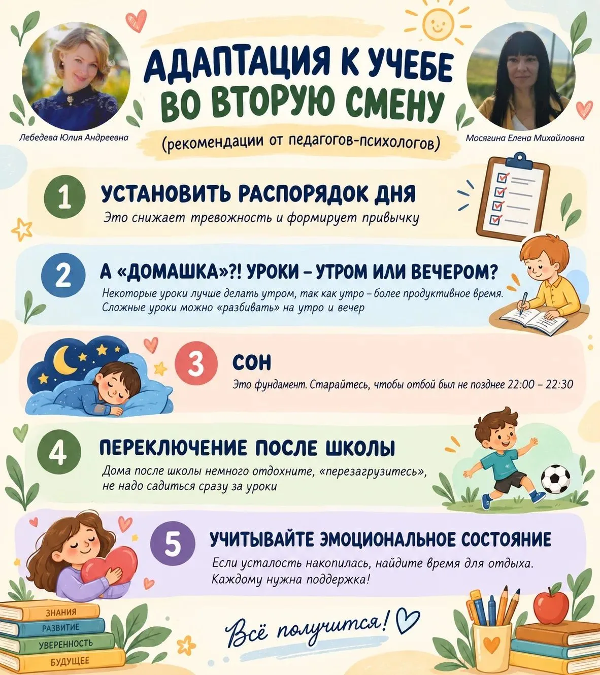 Уже вторую неделю мы учимся во вторую смену. Чтобы проще было адаптироваться педагоги-п...