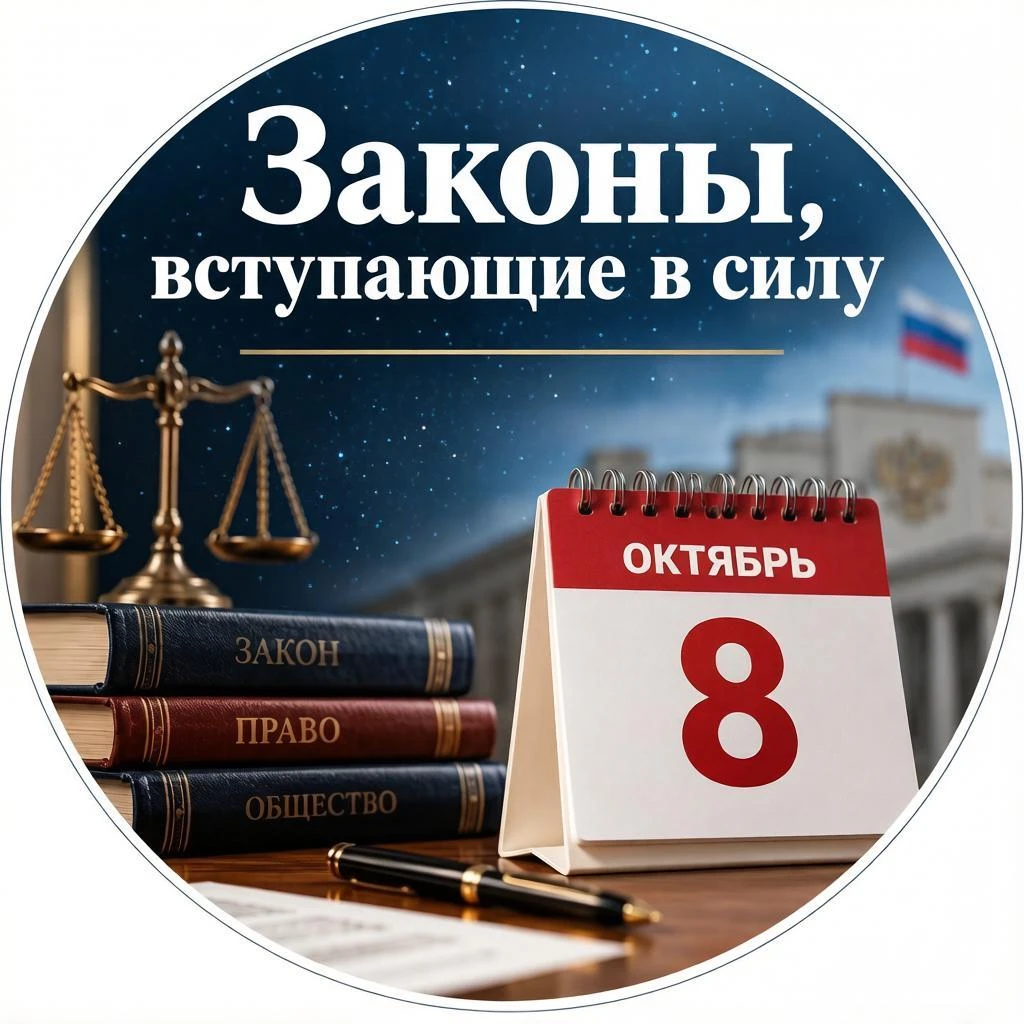 Законы, вступающие в силу с 8 октября