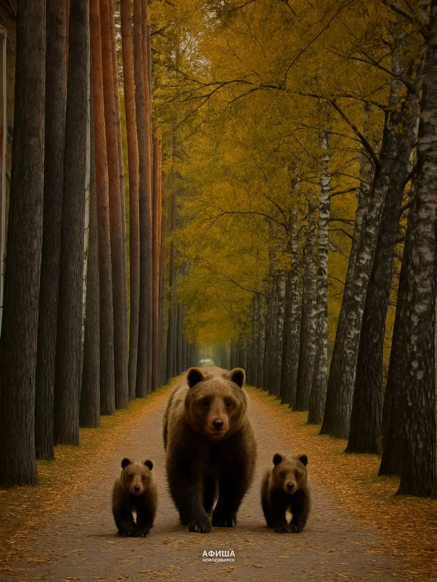 🐻 В Академгородке заметили медведицу с медвежатами