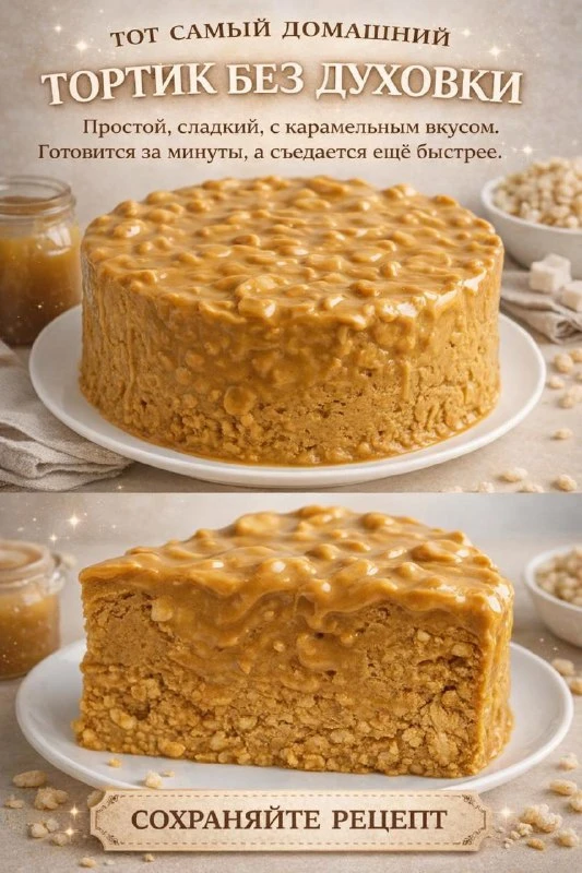 ДРУЗЬЯ, ЭТО САМЫЙ ЛЕНИВЫЙ И САМЫЙ ВКУСНЫЙ ТОРТИК НА СВЕТЕ! ВСЕГО 4 ИНГРЕДИЕНТА, 4 МИНУТ...