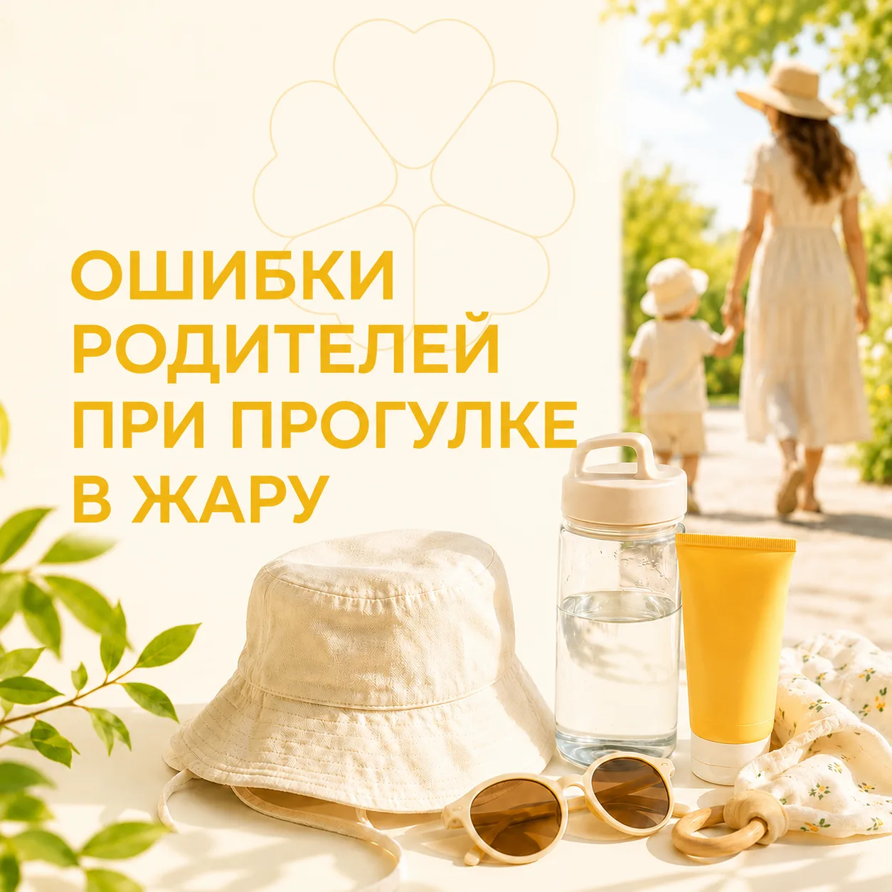5 ошибок родителей на прогулке в жару ☀️