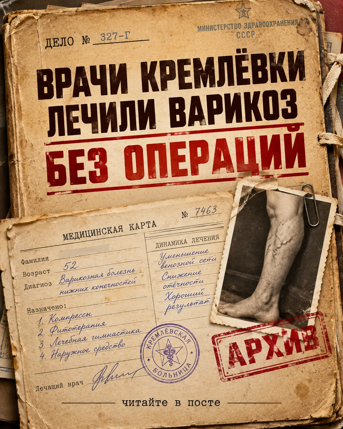 🏥 ВРАЧИ КРЕМЛЁВКИ ЛЕЧИЛИ ВАРИКОЗ У ЖЕНЩИН БЕЗ ОПЕРАЦИЙ