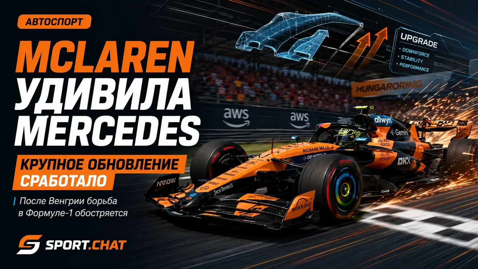 В Mercedes впечатлены крупным обновлением McLaren после победы Норриса в Венгрии