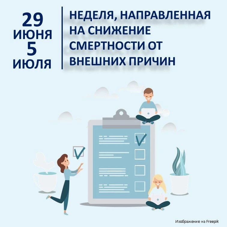 29 июня – 5 июля – Неделя, направленная на снижение смертности от внешних причин

Внешние причины – 