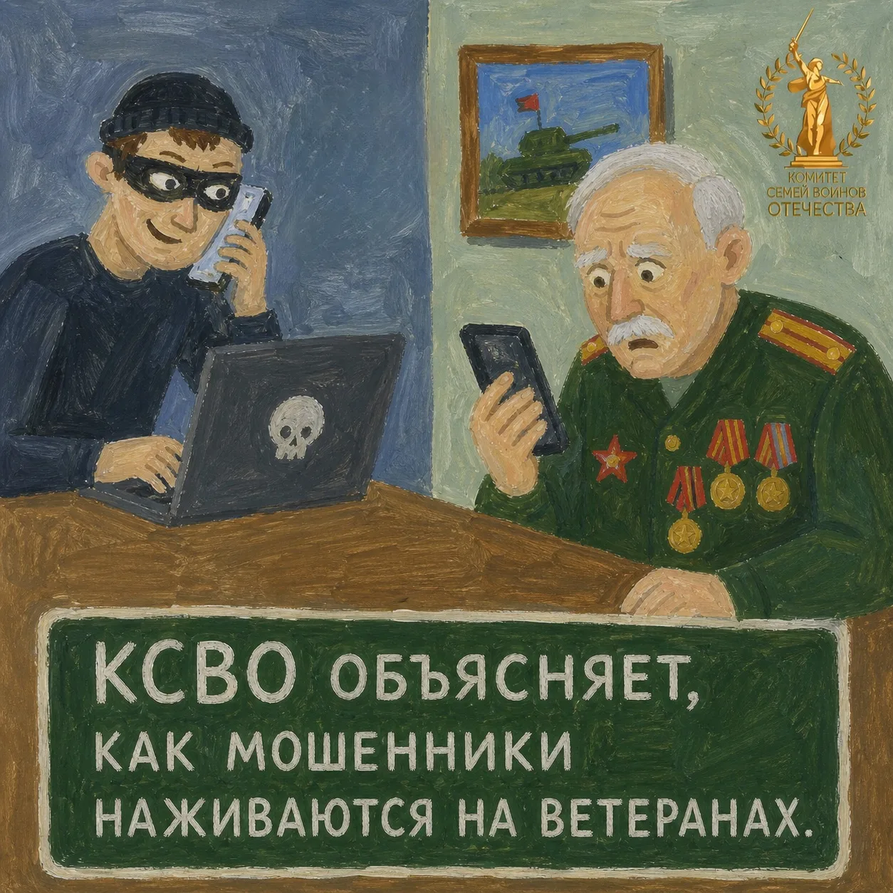 ⚠️ Осторожно, мошенники: как ветеранов обманывают «выплатами» перед 9 Мая  📌 В преддверии 9 Мая злоу