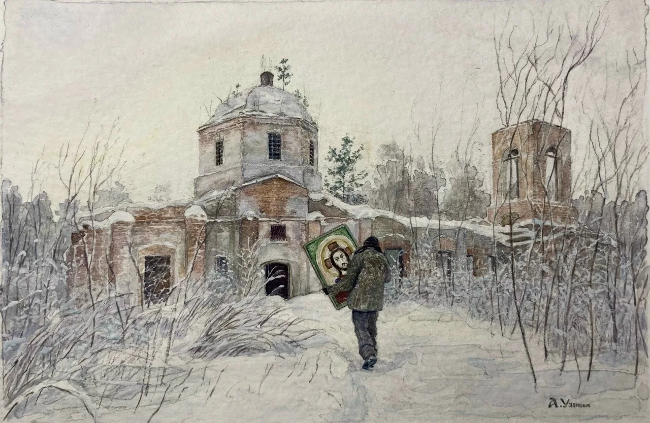 О подвиге в красках 🎨  Четверокурсница ФФ (профиль «Изобразительное искусство») Анастасия Узянова пр