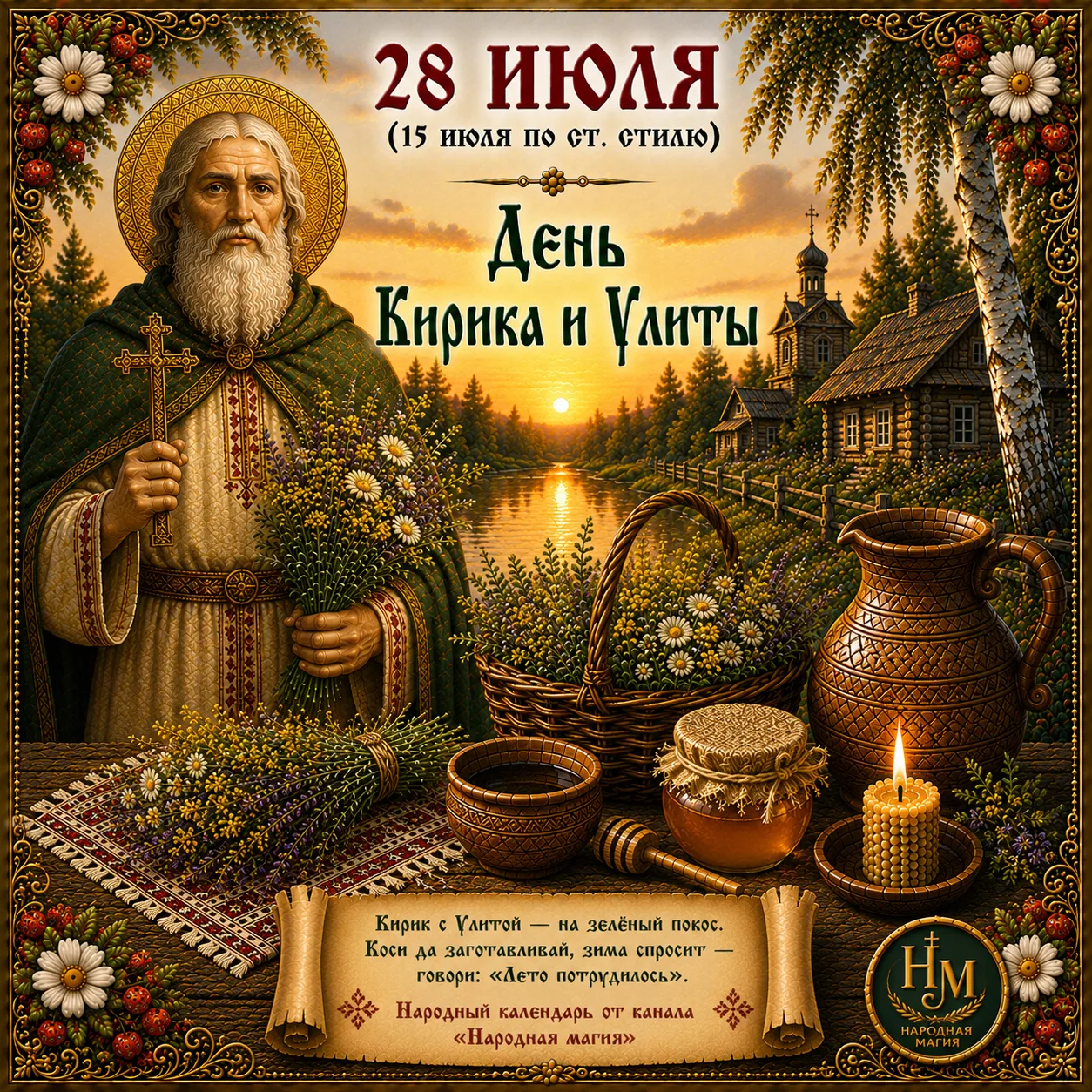 📅 Что можно и нельзя делать 28 июля (Кирик и Улита): народные приметы

🟢 Что можно делать

✔️ Посе