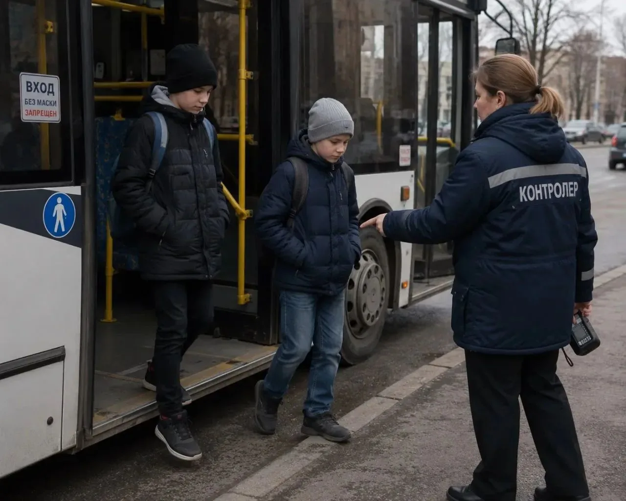 В Березниках контролёр высадил из автобуса двоих детей, не достигших 16‑летнего возраста. Они не смо