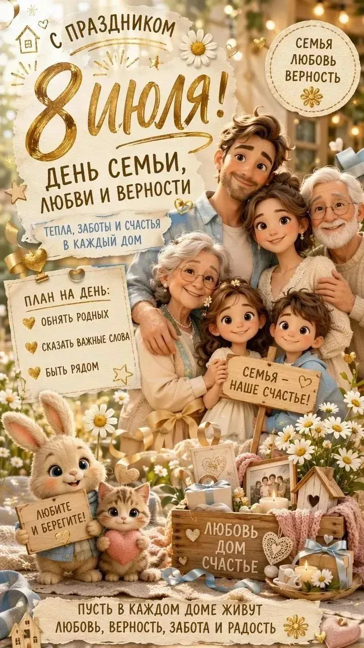 День семьи, любви и верности🤍

Дорогие родители! От всей души поздравляем вас с этим теплым и светл