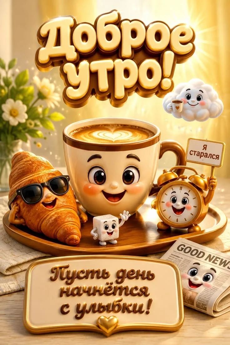 Утра доброго, дня прекрасного! ☕🌞🌷