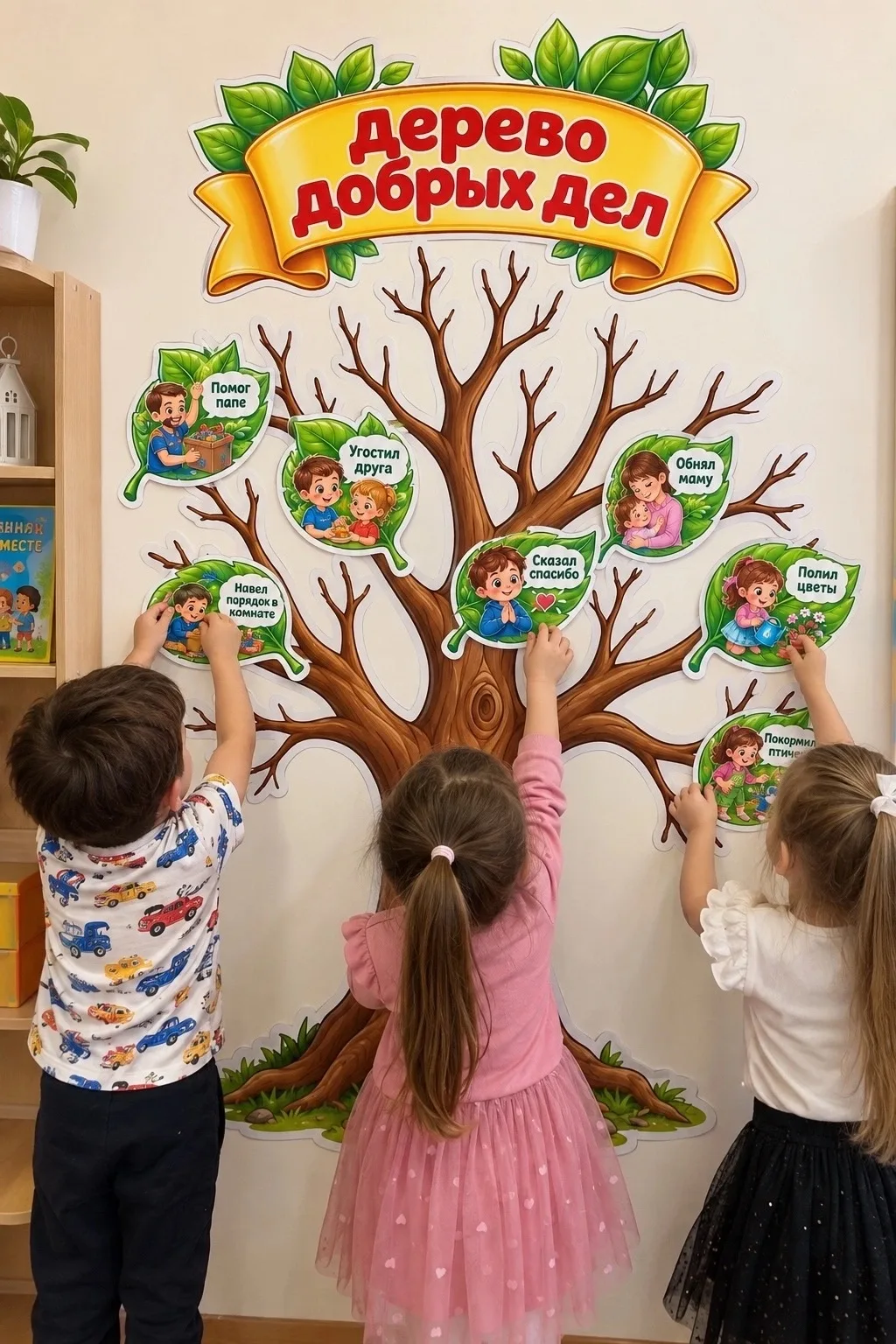 Дерево добрых дел — коллективная работа для детей 🌿🥰