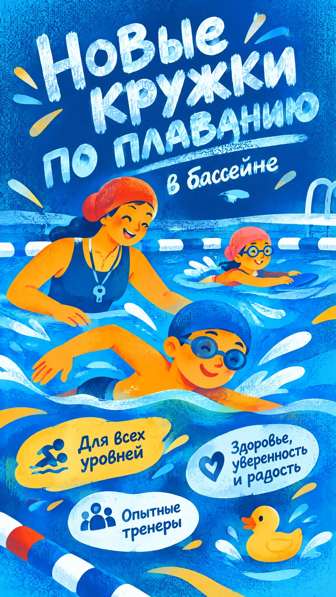 🏊‍♂️ Новые кружки по плаванию в бассейне!