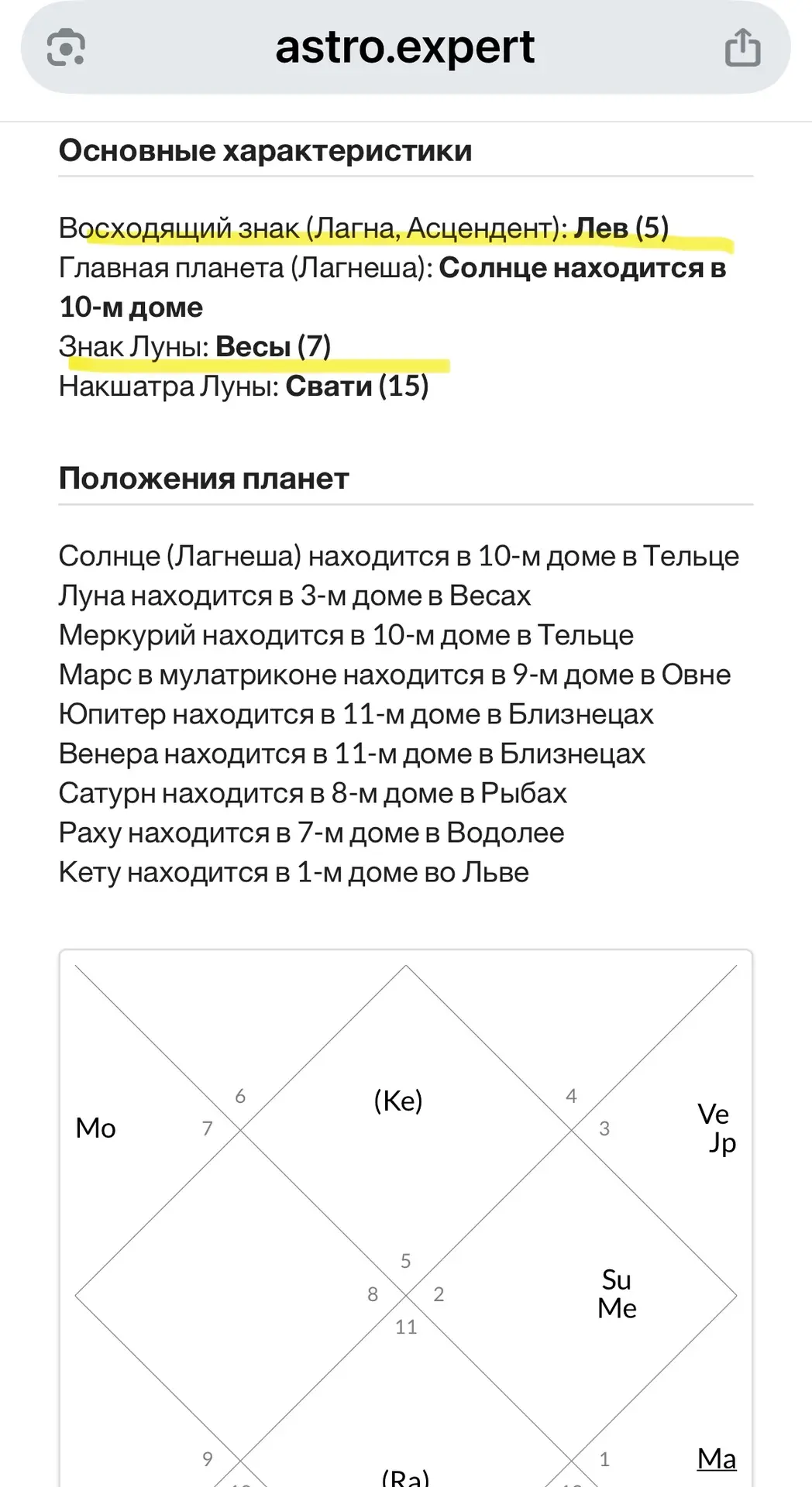 Рассчитать натальную карту ⬇️