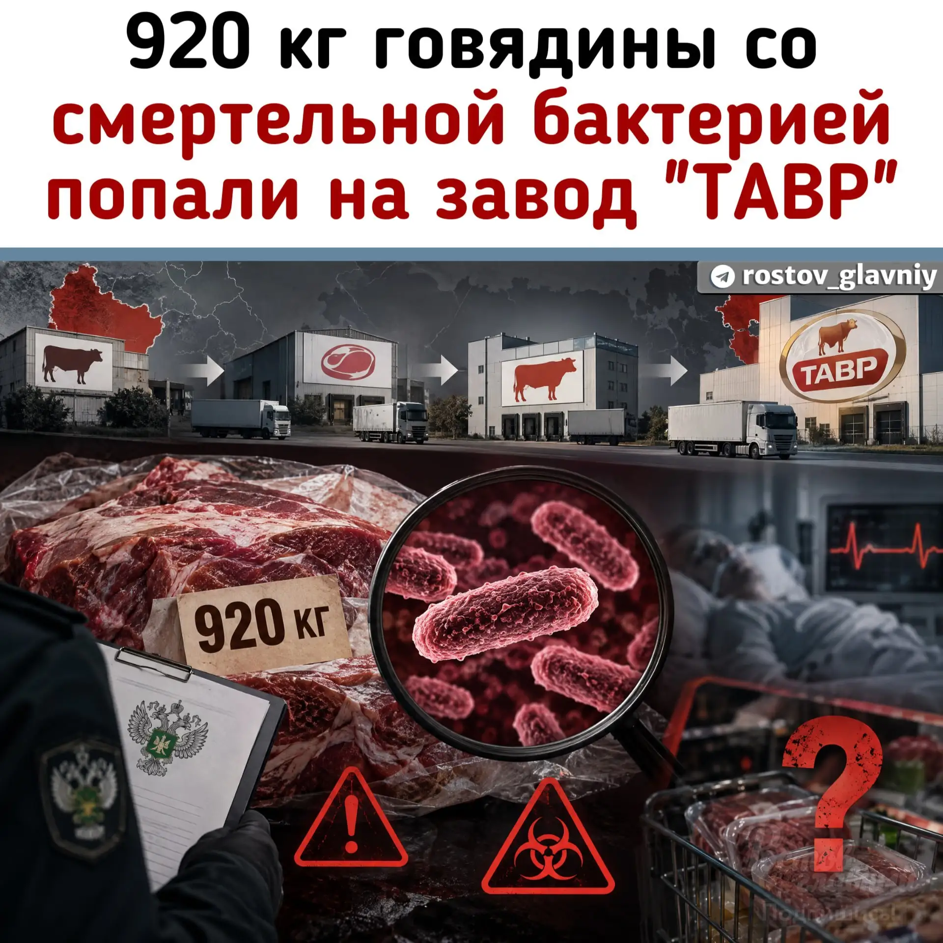 Говядина с листерией попала на ростовский завод ТАВР