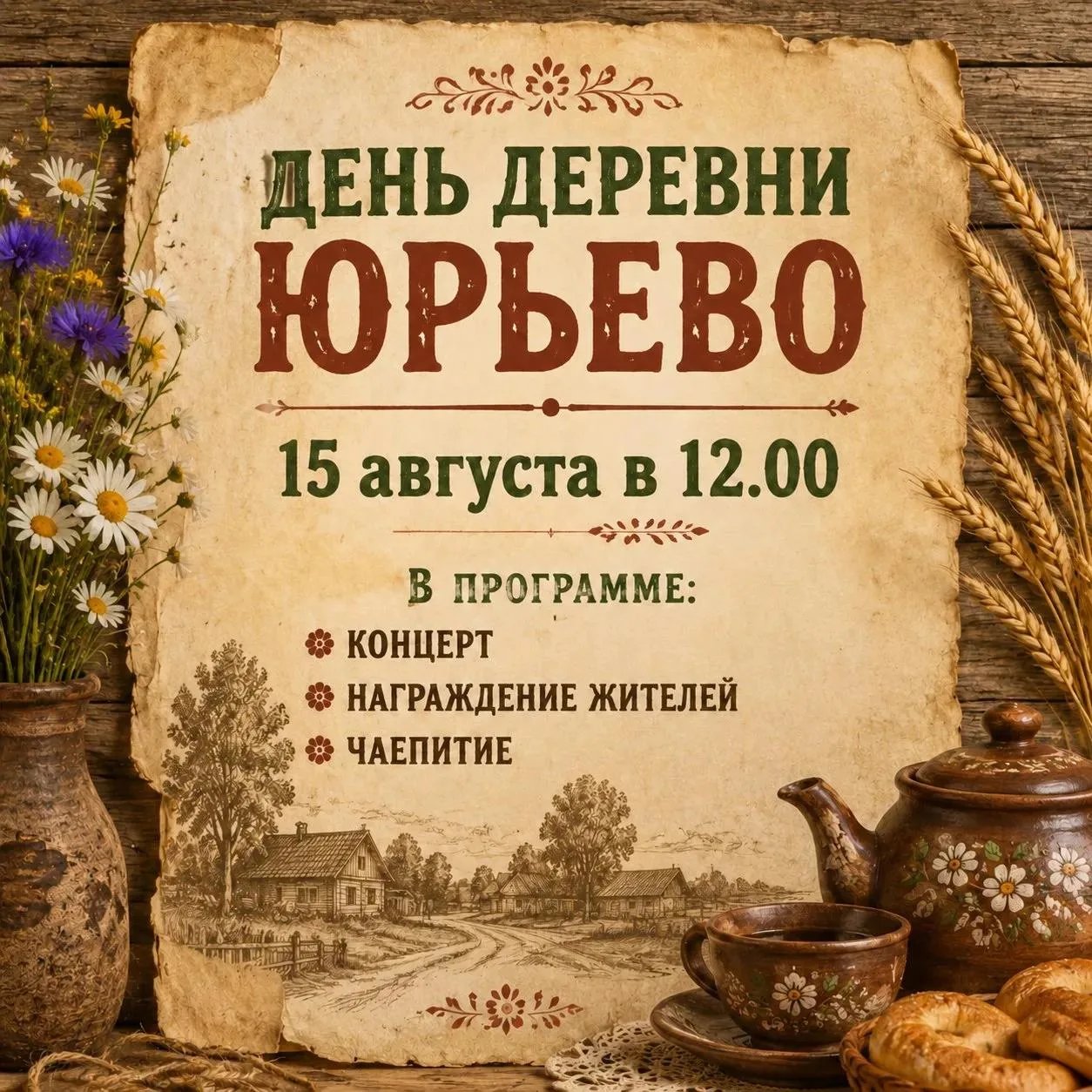 Приглашаем на празднование дня деревни!